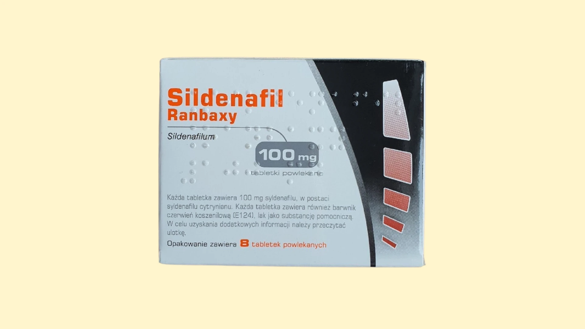 Opakowanie leku Sildenafil Ranbaxy 100 mg